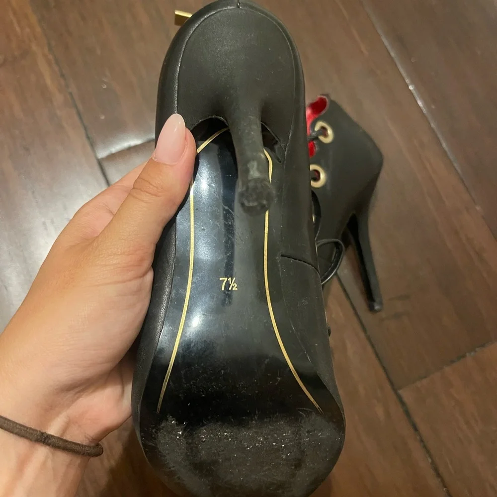 Black Charles Jourdan Heels - Picture 6 of 7